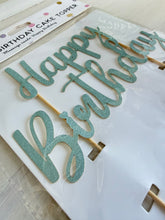 Load image into Gallery viewer, Pastel Glitter Happy Birthday Cake Topper – Party Cake Decoration | Pretty Pound