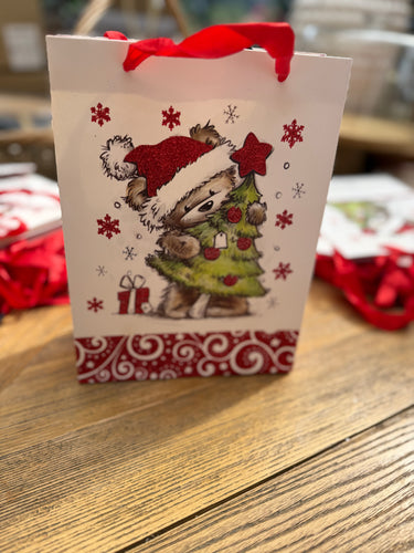 Christmas Tree & Teddy Bear Gift Bag
