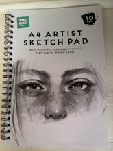 Load image into Gallery viewer, A4 Sketch Pad – 40 Sheet Wiro Bound Drawing Pad | Pretty Pound