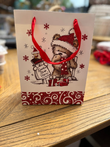 Christmas Teddy Bear Gift Bag