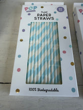 Load image into Gallery viewer, Pastel Paper Straws – 50 Pack Eco-Friendly Party Drink Straws | Pretty Pound