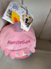 Load image into Gallery viewer, Birthday Pink Cake Pet Toy – Squeaky Plush Dog Birthday Toy | Pretty Pound
