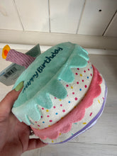 Load image into Gallery viewer, Birthday Cake Pet Toy – Squeaky Plush Dog Birthday Toy | Pretty Pound