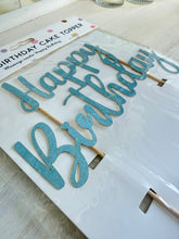 Load image into Gallery viewer, Pastel Glitter Happy Birthday Cake Topper – Party Cake Decoration | Pretty Pound