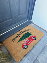 Load image into Gallery viewer, Christmas Coir Doormat 40 x 70cm – Home for Christmas Red Car &amp; Tree