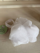 Load image into Gallery viewer, Exfoliating White Bath Ruffle – Shower &amp; Body Cleansing Sponge | Pretty Pound