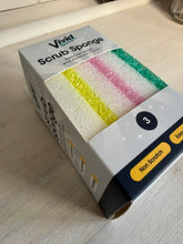 Load image into Gallery viewer, Scrub Sponges – 3 Pack Kitchen &amp; Household Cleaning Pads | Pretty Pound
