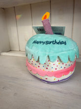 Load image into Gallery viewer, Birthday Cake Pet Toy – Squeaky Plush Dog Birthday Toy | Pretty Pound