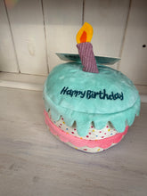 Load image into Gallery viewer, Birthday Cake Pet Toy – Squeaky Plush Dog Birthday Toy | Pretty Pound