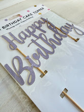Load image into Gallery viewer, Pastel Glitter Happy Birthday Cake Topper – Party Cake Decoration | Pretty Pound