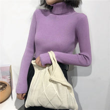Load image into Gallery viewer, Turtleneck Sweater Womens 2024 Autumn Winter Tops Korean Slim Women Pullover Jumper Knitted Sweater Pull Femme Hiver Truien
