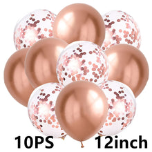Load image into Gallery viewer, 14/10pcs Gold Sliver Latex Heart Valentine&#39;s Day Balloons Metallic Gender Reveal Globos Baby Shower Wedding Birthday Party Decor