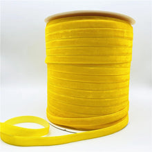 Load image into Gallery viewer, Free shipping 5 yards 3/8 &quot;10mm Khaki Glitter Velvet Ribbon Headband Clips Bow Decoration #RS-20