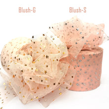 Load image into Gallery viewer, 25Yards 6cm Star Tulle Confetti Glitter Mesh Baking Cake Topper Tutu Pom Bow Soft Squine Organza DIY Wedding Birthday Decoration