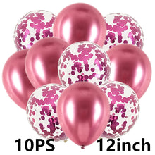 Load image into Gallery viewer, 14/10pcs Gold Sliver Latex Heart Valentine&#39;s Day Balloons Metallic Gender Reveal Globos Baby Shower Wedding Birthday Party Decor