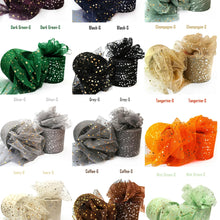Load image into Gallery viewer, 25Yards 6cm Star Tulle Confetti Glitter Mesh Baking Cake Topper Tutu Pom Bow Soft Squine Organza DIY Wedding Birthday Decoration
