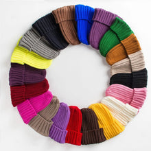 Load image into Gallery viewer, New Candy Colors Winter Women Knitted Hat Warm Soft Trendy Kpop Style Wool Beanie Elegant All-match Cap