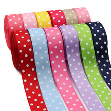 Load image into Gallery viewer, 10 yards 7/8&#39;&#39; (22mm) polka dots printed grosgrain ribbons DIY hairbow ribbon YM15113029