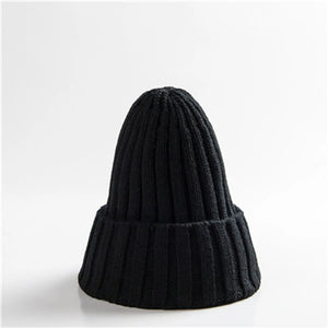 New Candy Colors Winter Women Knitted Hat Warm Soft Trendy Kpop Style Wool Beanie Elegant All-match Cap