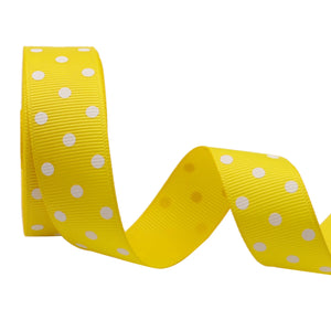 10 yards 7/8'' (22mm) polka dots printed grosgrain ribbons DIY hairbow ribbon YM15113029