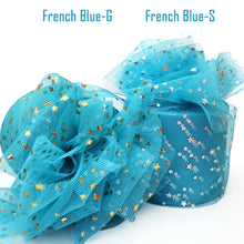 Load image into Gallery viewer, 25Yards 6cm Star Tulle Confetti Glitter Mesh Baking Cake Topper Tutu Pom Bow Soft Squine Organza DIY Wedding Birthday Decoration