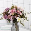 Load image into Gallery viewer, Artificial Flowers Cheap Silk Hydrangea Bride Bouquet Wedding Home New Year Decoration Accessories for Vase Plants Arrangement