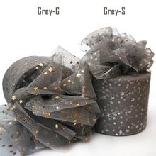 Load image into Gallery viewer, 25Yards 6cm Star Tulle Confetti Glitter Mesh Baking Cake Topper Tutu Pom Bow Soft Squine Organza DIY Wedding Birthday Decoration