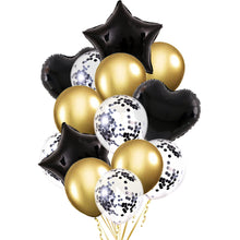 Load image into Gallery viewer, 14/10pcs Gold Sliver Latex Heart Valentine&#39;s Day Balloons Metallic Gender Reveal Globos Baby Shower Wedding Birthday Party Decor