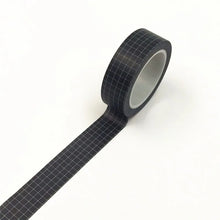 Load image into Gallery viewer, 15mm * 10m Black and White Adhesive Tape Japanese Washi Tape Decorative Tape DIY Scrapbook Paper Photo Album Masking Tape