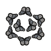 Load image into Gallery viewer, 10pcs/lot Butterfly Stickers Clothes Jeans Iron Patches Diy Appliqued for Bags Shoes Handmade Sweater appliques Motif Badge