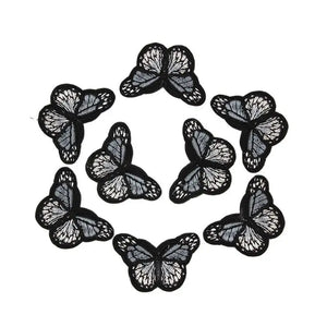 10pcs/lot Butterfly Stickers Clothes Jeans Iron Patches Diy Appliqued for Bags Shoes Handmade Sweater appliques Motif Badge