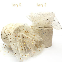 Load image into Gallery viewer, 25Yards 6cm Star Tulle Confetti Glitter Mesh Baking Cake Topper Tutu Pom Bow Soft Squine Organza DIY Wedding Birthday Decoration