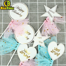 Load image into Gallery viewer, 25Yards 6cm Star Tulle Confetti Glitter Mesh Baking Cake Topper Tutu Pom Bow Soft Squine Organza DIY Wedding Birthday Decoration