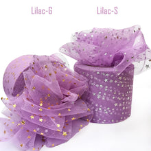 Load image into Gallery viewer, 25Yards 6cm Star Tulle Confetti Glitter Mesh Baking Cake Topper Tutu Pom Bow Soft Squine Organza DIY Wedding Birthday Decoration