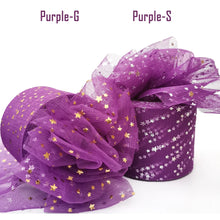 Load image into Gallery viewer, 25Yards 6cm Star Tulle Confetti Glitter Mesh Baking Cake Topper Tutu Pom Bow Soft Squine Organza DIY Wedding Birthday Decoration