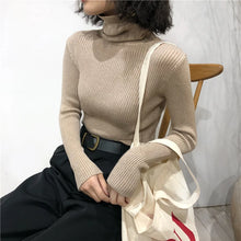Load image into Gallery viewer, Turtleneck Sweater Womens 2024 Autumn Winter Tops Korean Slim Women Pullover Jumper Knitted Sweater Pull Femme Hiver Truien