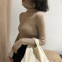 Load image into Gallery viewer, Turtleneck Sweater Womens 2024 Autumn Winter Tops Korean Slim Women Pullover Jumper Knitted Sweater Pull Femme Hiver Truien