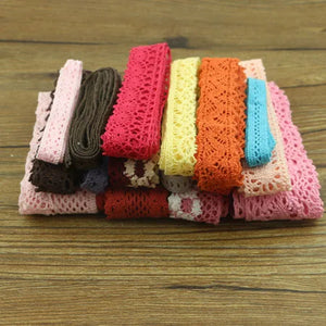 10 yard lot of color cotton lace garment sewing fabric decorative cotton crochet lace ribbon handmade jewelry Technology