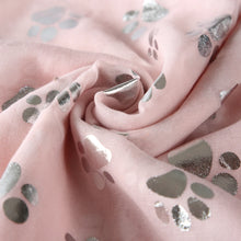 Load image into Gallery viewer, Paw Print Scarf: Fashion Foil Sliver White Pink Black Cat Dog Paw Scarf For Pet Dog Gifts Scarves