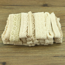 Load image into Gallery viewer, 10 yard lot of color cotton lace garment sewing fabric decorative cotton crochet lace ribbon handmade jewelry Technology