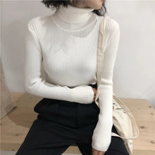 Load image into Gallery viewer, Turtleneck Sweater Womens 2024 Autumn Winter Tops Korean Slim Women Pullover Jumper Knitted Sweater Pull Femme Hiver Truien