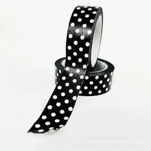 Load image into Gallery viewer, 15mm * 10m Black and White Adhesive Tape Japanese Washi Tape Decorative Tape DIY Scrapbook Paper Photo Album Masking Tape