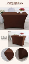 Load image into Gallery viewer, Table Cloth Wedding Decoration Stretch Banquet Table Cover Rectangle Hotel Birthday Party Meeting Room Nice Design