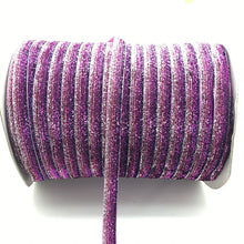 Load image into Gallery viewer, 5 yards 3/8 &quot;10mm Glitter Velvet Ribbon Headband Clips Bow Decoration Pick Colors