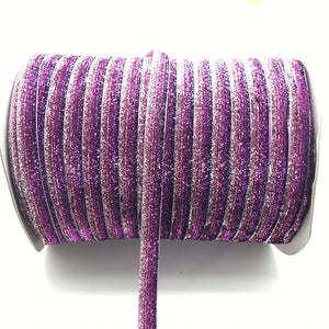 5 yards 3/8 "10mm Glitter Velvet Ribbon Headband Clips Bow Decoration Pick Colors