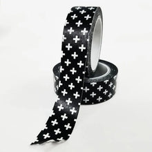 Load image into Gallery viewer, 15mm * 10m Black and White Adhesive Tape Japanese Washi Tape Decorative Tape DIY Scrapbook Paper Photo Album Masking Tape
