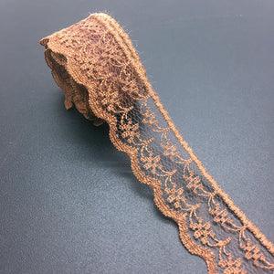 3/4" 20mm Wide (10yards/lot) Handicrafts Embroidered Net Lace Trim Ribbon DIY Wedding/Birthday/Christmas Decorations
