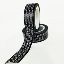 Load image into Gallery viewer, 15mm * 10m Black and White Adhesive Tape Japanese Washi Tape Decorative Tape DIY Scrapbook Paper Photo Album Masking Tape
