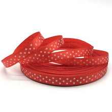 Load image into Gallery viewer, 5yards/lot 3/8&quot;(10mm) Dots Satin Ribbon Printed Polyester Ribbon DIY Bow Hair Wedding Handmade Materials