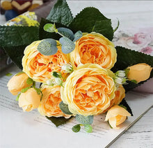 Load image into Gallery viewer, 2018 Silk Rose Peony Artificial Flowers Beautiful Flores Bouquet for Wedding Party Home Decoration Mariage Fake Flowers A49B25